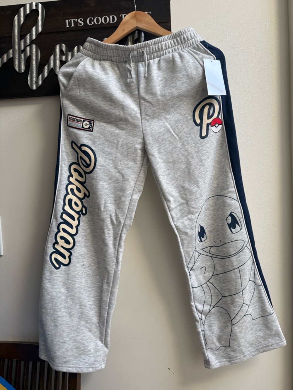 Pokemon Gray and Navy Squirtle Joggers